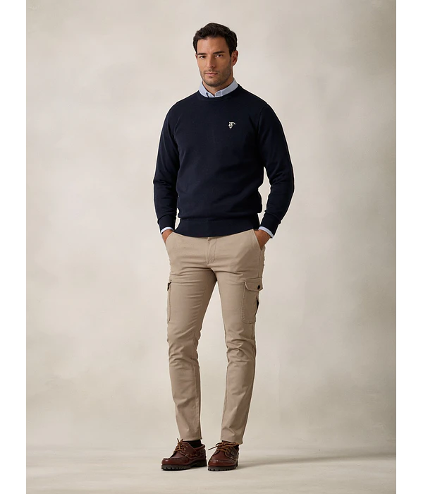 Calças Chino Cargo - Camel