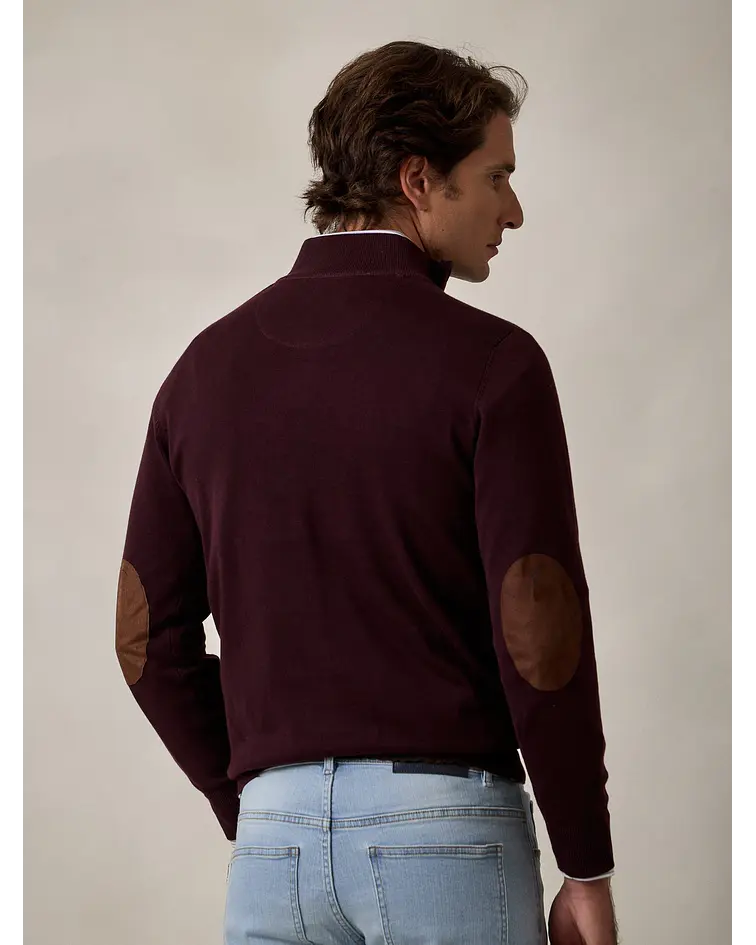 Camisola Brand de Meia Cremalheira - Mulberry