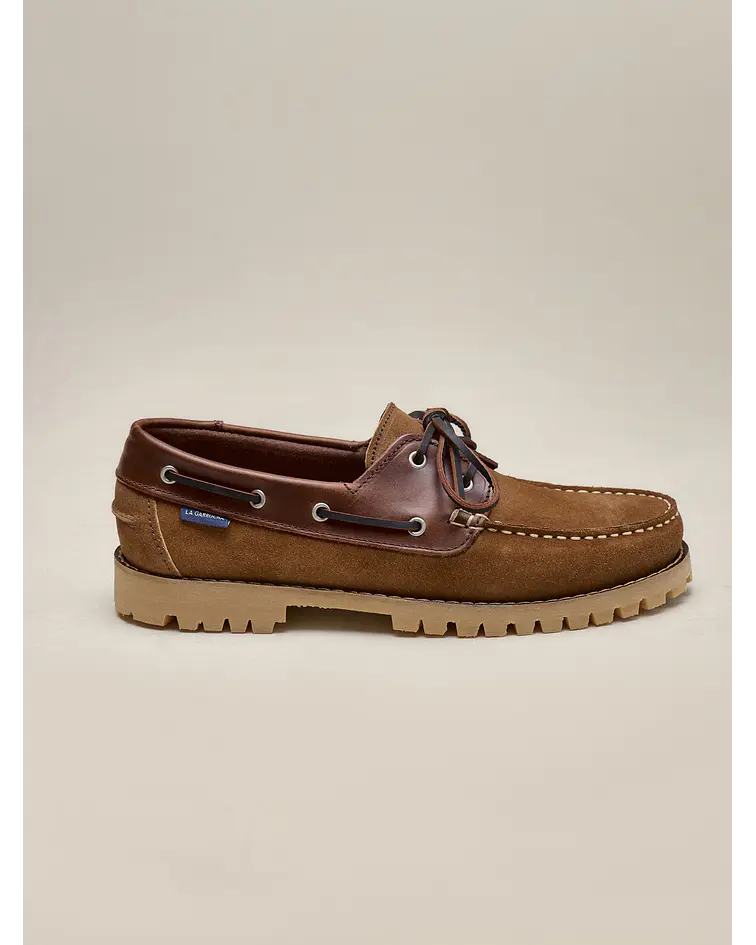 Sapato Náutico Combinado - Camel