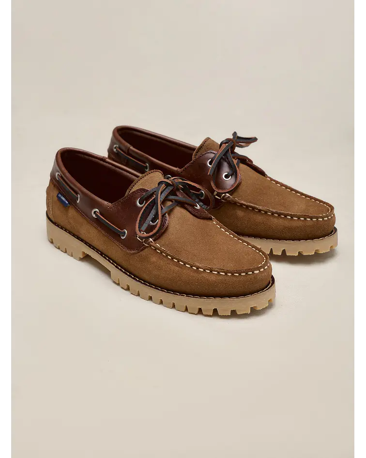 Sapato Náutico Combinado - Camel