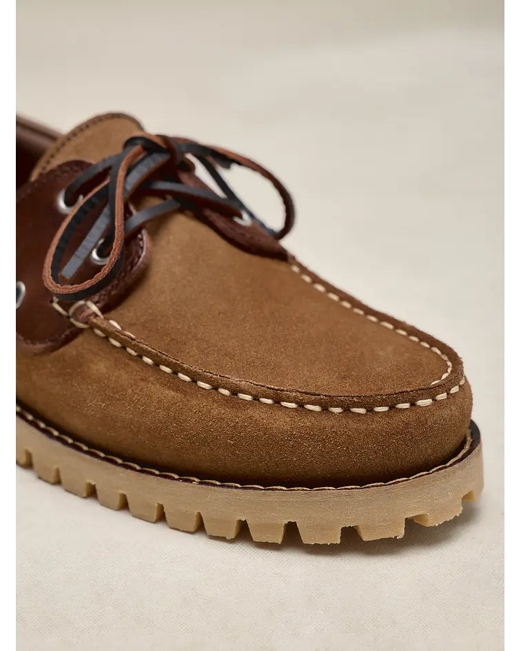 Sapato Náutico Combinado - Camel