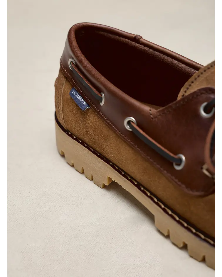 Sapato Náutico Combinado - Camel