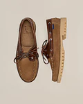 Sapato Náutico Combinado - Camel