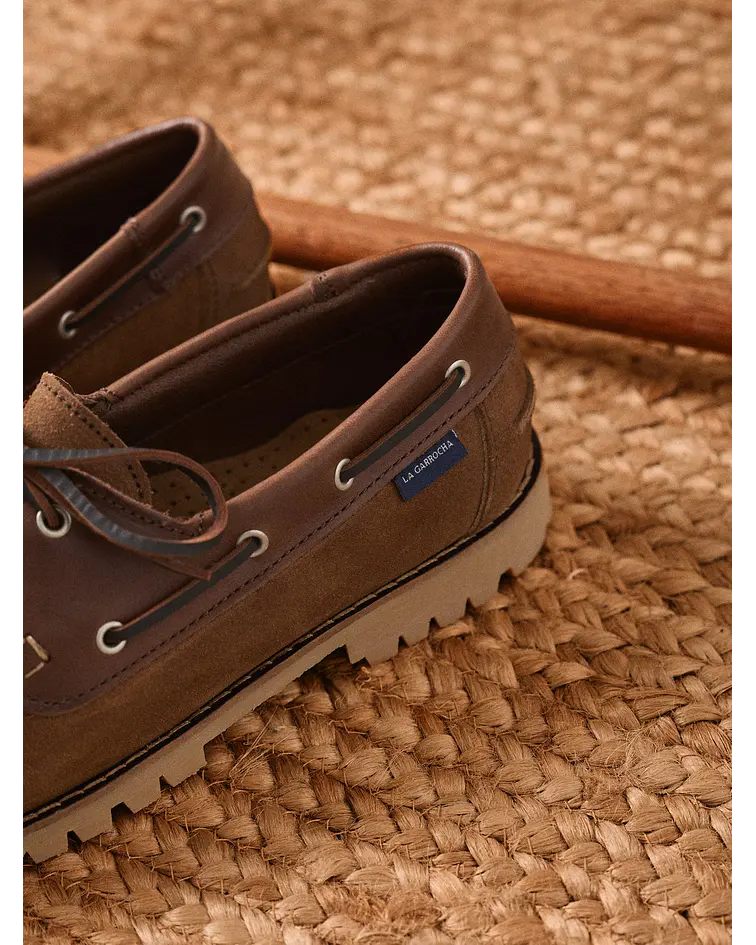 Sapato Náutico Combinado - Camel