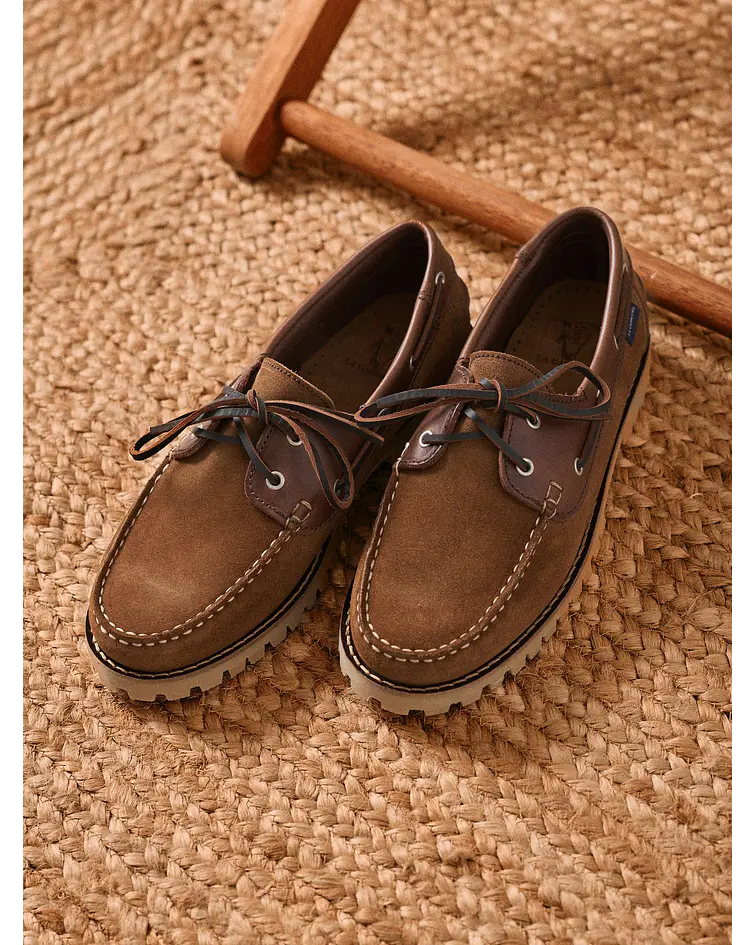 Sapato Náutico Combinado - Camel