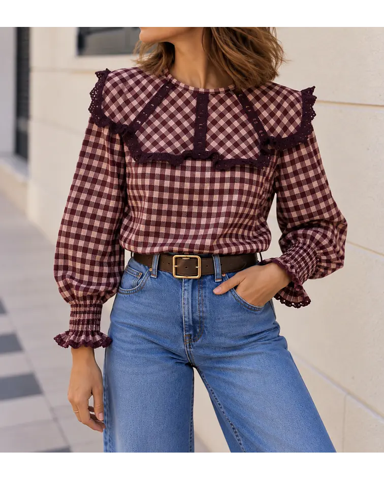 BLUSA VICHY GOLA