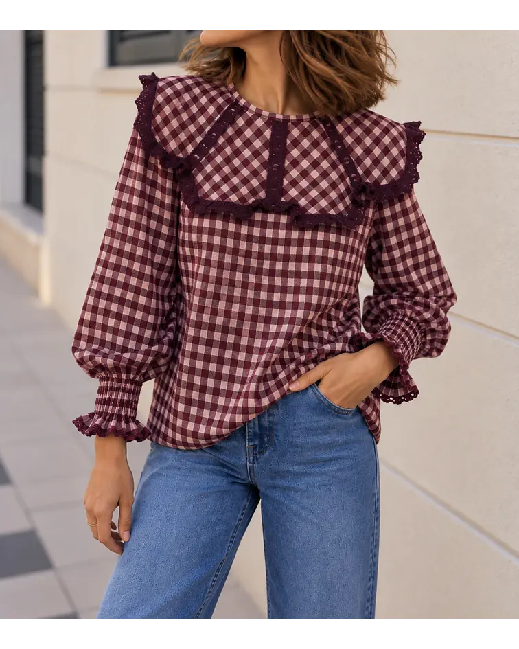 BLUSA VICHY GOLA