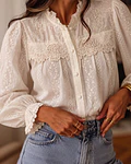 CAMISA BORDADA BEGE