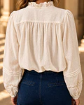 CAMISA BORDADA BEGE 