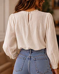 BLUSA BORDADA BEGE  