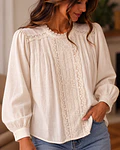 BLUSA BORDADA BEGE  
