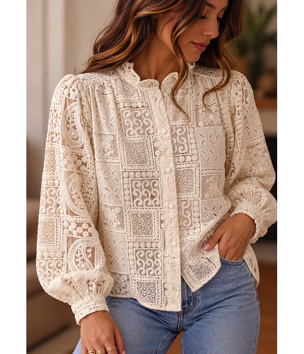 CAMISA PORMENORES BORDADOS 