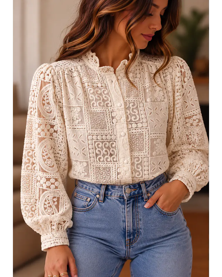 CAMISA PORMENORES BORDADOS 
