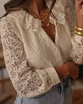 CAMISA RENDADA BEGE