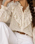 CAMISA RENDADA BEGE