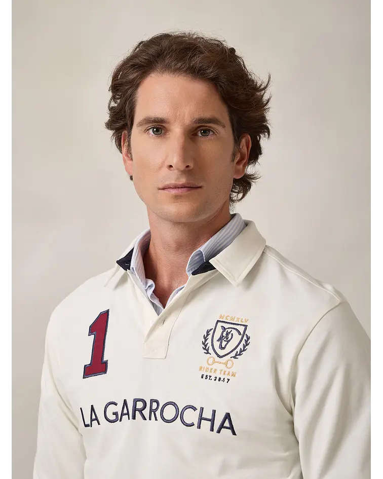 Polo com Patches - Cru