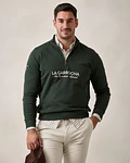 Sweatshirt Básica de Meia Cremalheira - Verde Abeto