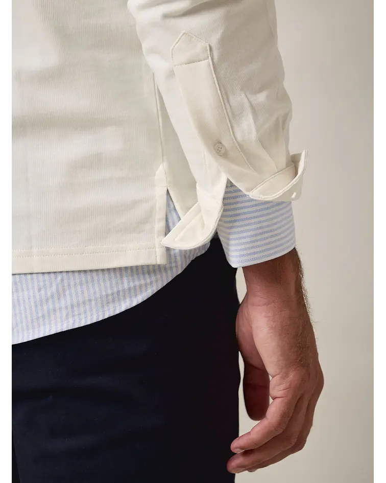 Polo com Patches - Cru