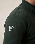Sweatshirt Básica de Meia Cremalheira - Verde Abeto