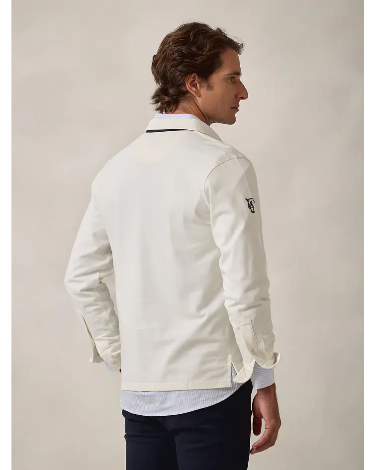Polo com Patches - Cru