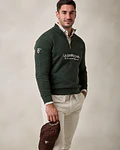 Sweatshirt Básica de Meia Cremalheira - Verde Abeto