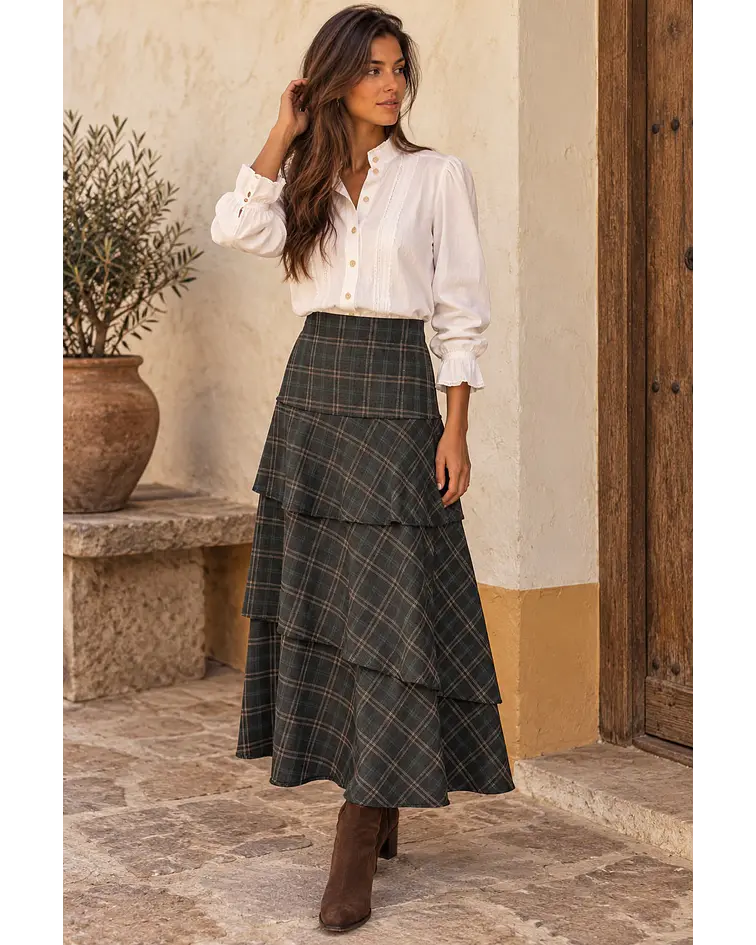 SAIA ESTAMPADA XADREZ