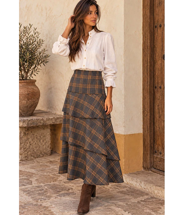 SAIA ESTAMPADA XADREZ