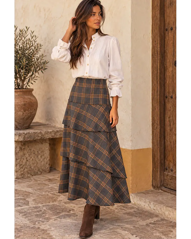 SAIA ESTAMPADA XADREZ