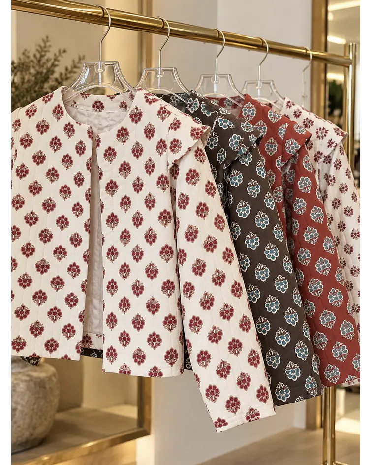 CASACO ALGODÃO ESTAMPADO