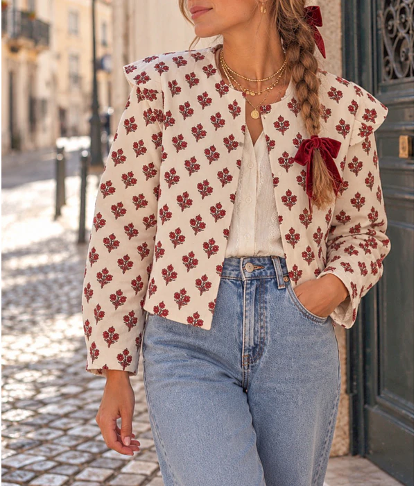 CASACO ALGODÃO ESTAMPADO