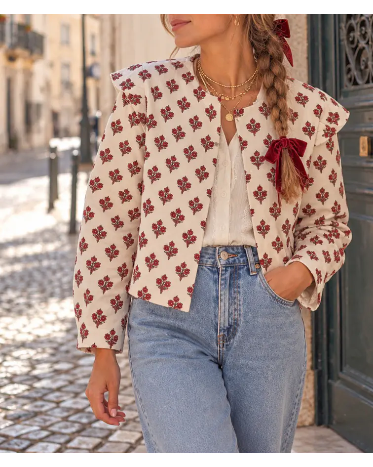 CASACO ALGODÃO ESTAMPADO