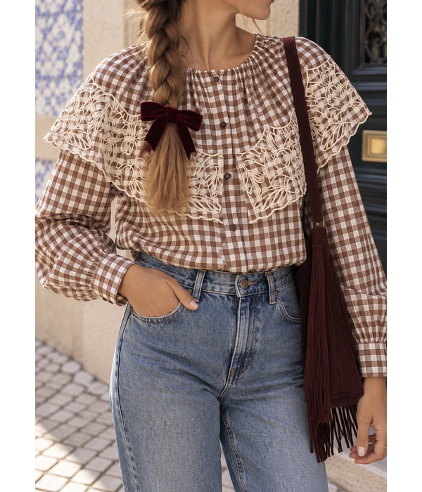 CAMISA VICHY GOLA GRANDE