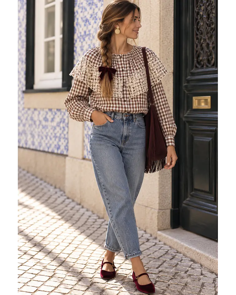 CAMISA VICHY GOLA GRANDE
