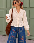 CAMISA COM PORMENORES BORDADOS