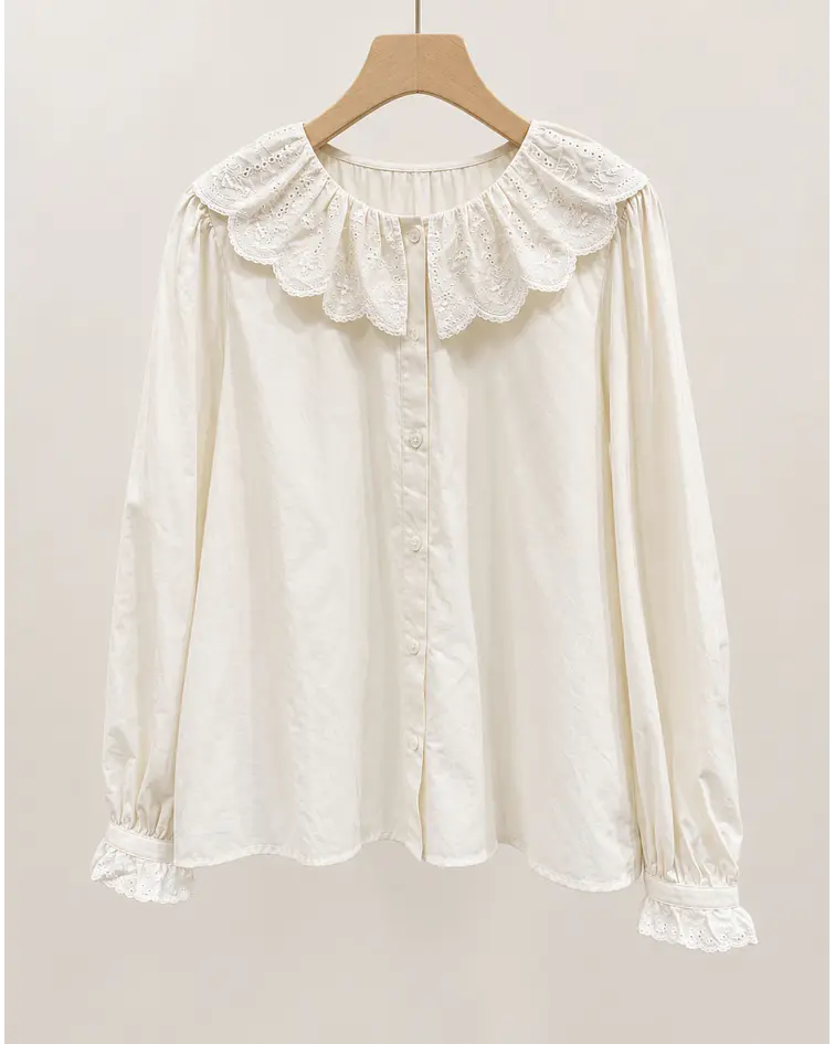CAMISA BORDADA GOLA BÉBÉ 
