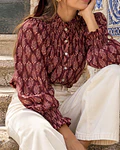 BLUSA ESTAMPADA BORDÔ