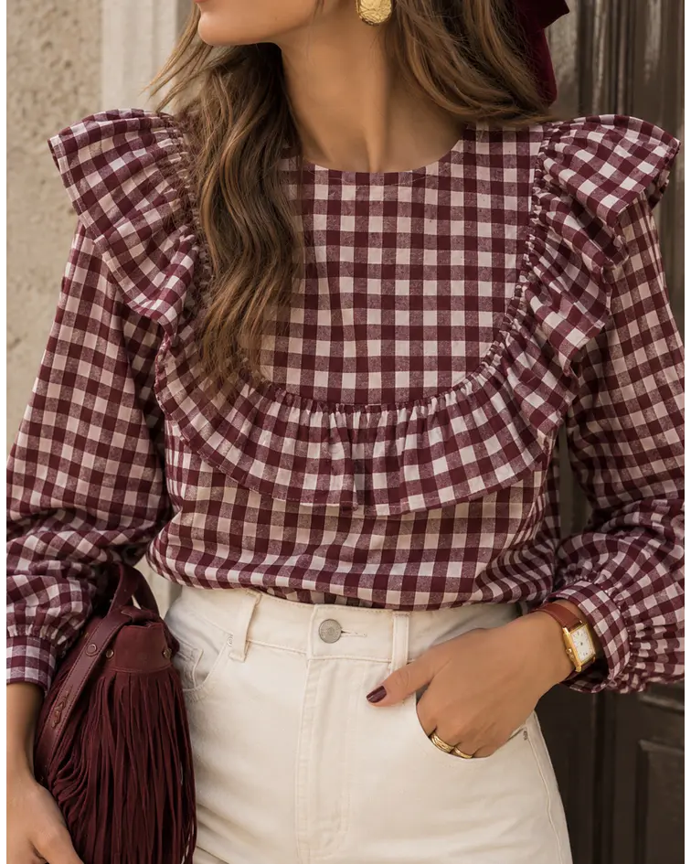 BLUSA FOLHO XADREZ