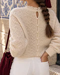 CAMISOLA MALHA COM FOLHO BORDADO