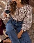 CAMISA BORDADOS CASTANHOS
