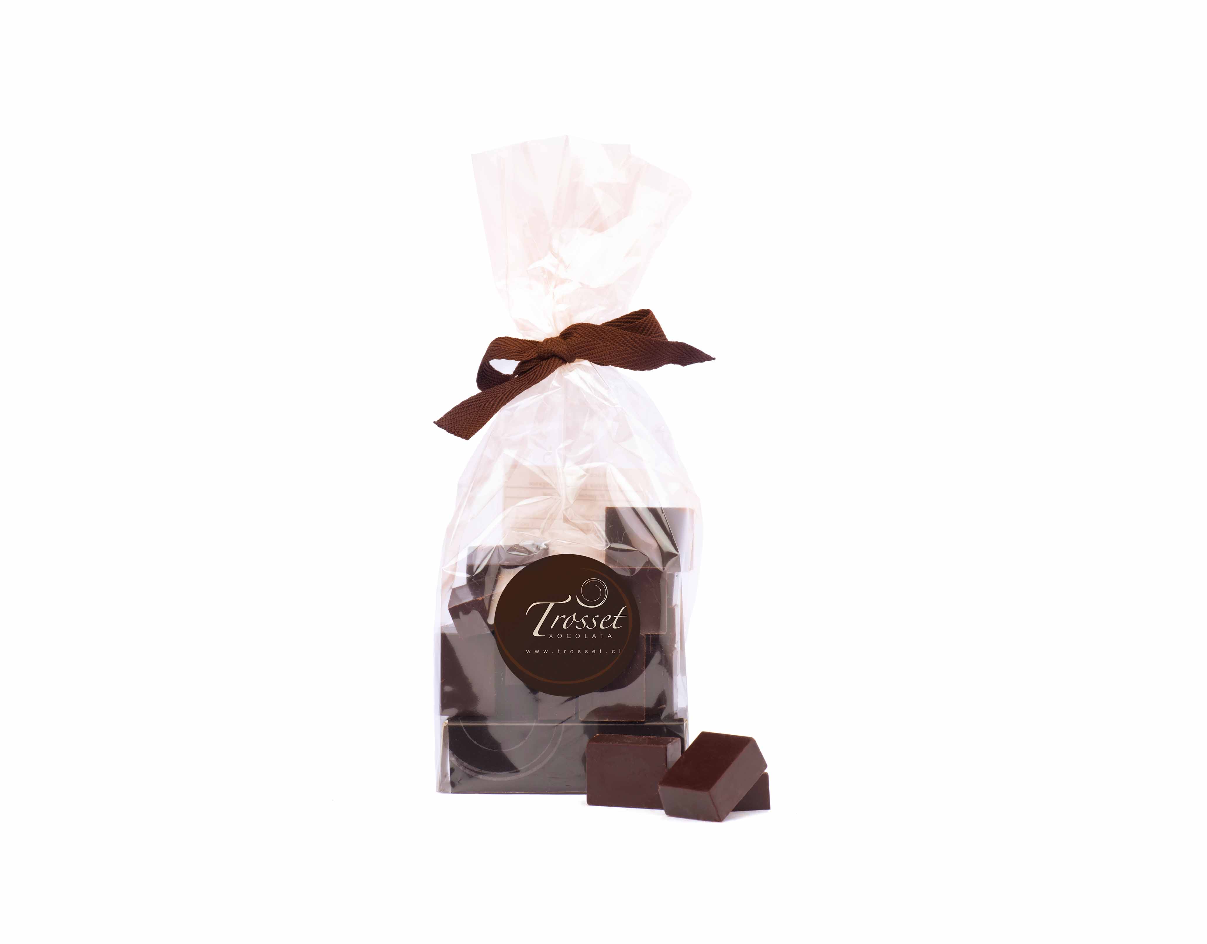 Bombones macizos de chocolate amargo 71% cacao