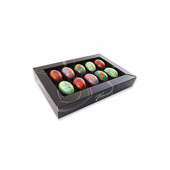 Caja de huevos de chocolate rellenos de dulce de leche (10 und.)