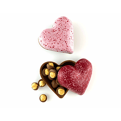 Corazón con avellanas de chocolate de leche