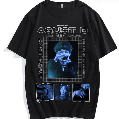 AGUST D | Min Yoongi | BTS Suga Polera Manga Corta