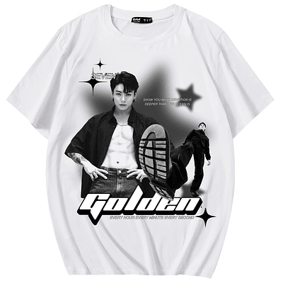 GOLDEN | Jeon Jungkook | BTS polera manga corta