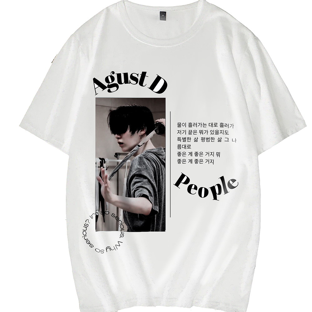 AGUST D | Min Yoongi | BTS Polera Manga Corta