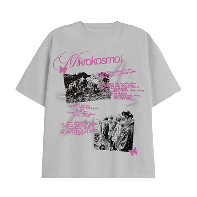 Mikrokosmos | BTS | Polera Manga Corta - Gris Perla