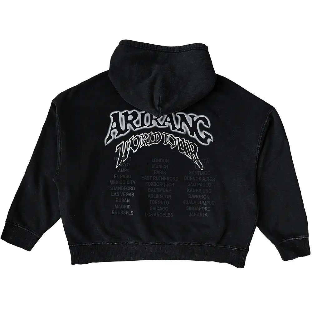 ARIRANG TOUR | Boxy Fit Acid Wash Hoodie 