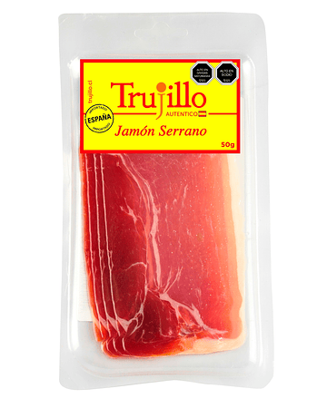 Jamón Serrano Trujillo Et. Amarilla - 50 g.