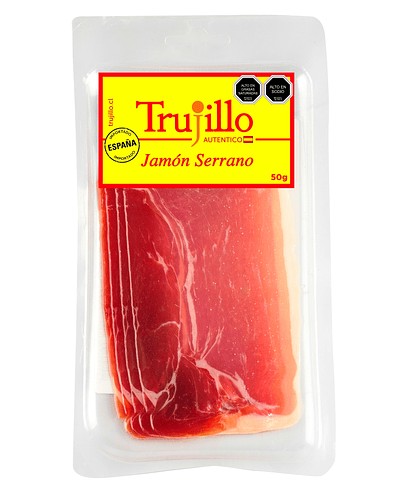 Jamón Serrano Trujillo Et. Amarilla - 50 g.