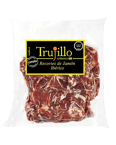 Recortes Jamón Ibérico de Cebo Trujillo Et. Negra - 500 g.